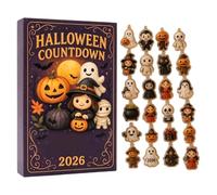 Calendrier de compte à rebours 24 jours en acrylique 2D pour Halloween | Calendrier de compte à rebours effrayant de 24 jours pour les vacances, mur, fenêtre, arbre, maison hantée