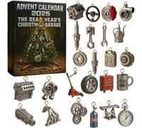Calendrier de compte à rebours 24 jours Mystère Boîte de pièces automobiles Cadeaux d'outils pour les amateurs de voitures