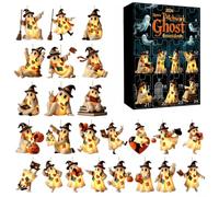 Calendrier de compte à rebours 24 jours pour la tradition familiale (A) | Adorables motifs patchwork, poses de spectre ludiques, ambiance festive, détails colorés, décoration de la maison