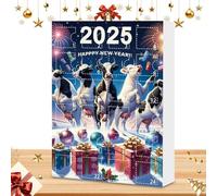 Calendrier de compte à rebours, 26 x 18 x 3 cm, compte à rebours pour Noël pour le plaisir des vacances, avec figurines festives, ornement pour femmes d'arbre, hommes, lieux de travail, enfants