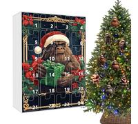 Calendrier de compte à rebours, acrylique 2D singes ornement festif - calendrier pendentif compte à rebours pour Noël 24 jours | pour adultes, famille, maison, fête, bureau, activités