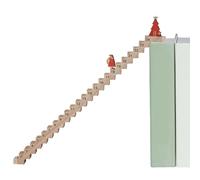 Calendrier de compte à rebours avec inscription « Countdown to Christmas » en bois - Père Noël grimpant pour escaliers - Décoration d'intérieur
