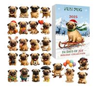 Calendrier de compte à rebours avec pendentif de Noël | Souvenir plat réutilisable 2D | Calendrier avec pendentif sur le thème des chiots pour compte à rebours, pour adultes, adolescents, amoureux des