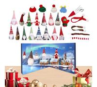 Calendrier de compte à rebours, boîte de l'Avent, 21 x 21 x 5 cm, compte à rebours, décoration festive, ensemble surprise de 24 jours, idéal pour les , les adolescents, les filles, les garçons