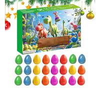 Calendrier de compte à rebours, compte à rebours de 24 jours de Noël, œufs de dinosaure pour décoration festive, salle de classe, école, activité quotidienne familiale
