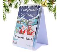 Calendrier de compte à rebours de 100 jours de Noël 2025, calendrier de l'Avent Cal-endar 2025, compte à rebours de Noël, cadeau de Noël pour décoration de maison hors glace