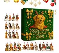 Calendrier De Compte À Rebours De Christmas - Puppy Pendentif 2d, 24 Jours Calendrier Du Compte À Rebours, Pour Les Fille Nièce Petite-fille Amis Adolescents Adolescents Crayon À Crayon, 25x25