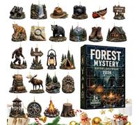 Calendrier de compte à rebours de forêt 2026 en acrylique 2D à | Calendrier de compte à rebours sur le thème de l'aventure, pour enfants, adultes, familles, collectionneurs, Noël, vacances