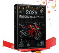 Calendrier de compte à rebours de l'Avent de Noël, décoration de l'Avent en acrylique 2D | Pièces de moto Bijoux de compte à rebours de Noël - pour fans de voiture de moto hommes cavaliers famille