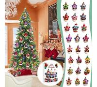 Calendrier de compte à rebours de Noël 2025-2D en acrylique - Décoration pour les vacances d'hiver - Décoration de compte à rebours de Noël de 24 jours - Pour adultes, amis, femmes, hommes,