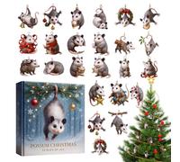 Calendrier De Compte À Rebours De Noël - 2025 2d Ornement De L'arbre Acrylique Plat Avec Compte À Rebours De 24 Jours | Décoration De Vacances Festive Pour Hommes Femmes Adolescents Pour La Ma