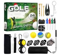 Calendrier de compte à rebours de Noël 2025, cadeaux festifs de l'Avent pour 24 jours de Noël, accessoires de golf, pour lui, adultes, hommes, papa, mari, père, amis