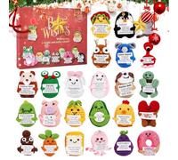 Calendrier De Compte À Rebours De Noël 2025 - Décoration Mignonne Pour L'Avent Et Les Vacances D'Hiver - Calendrier De L'Avent En Crochet Animaux Positifs,Pour Adultes, Adolescents, Filles Et Garçons