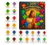 Calendrier de compte à rebours de Noël 2025 - En acrylique bidimensionnel - Décoration de l'Avent - Vers de la Bible - Décoration de compte à rebours de la Bible - Pour hommes, adultes, maman, amis
