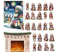 Calendrier De Compte À Rebours De Noël - 24 Jours Comptage À La Ruine Pendentif Jésus | Décoration Murale Acrylique 2D Pour Activité Maison Rassembuni Fête Exposition