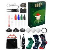 Calendrier de Compte à Rebours de Noël - 24 Jours de Compte à Rebours Golf pour les Vacances | Équipement et Accessoires de Golf - Pour Golfeur Débutant Cours De Entraînement Sportif Intérieur Ex