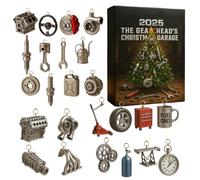 Calendrier de compte à rebours de Noël | 2D Acrylique Garage 24 jours Kit pendentif compte à rebours Décoration festive - Pour atelier, mari, adulte, festival Activités