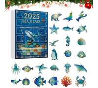 Calendrier de compte à rebours de Noël - 2D en acrylique - Calendrier de l'Avent 2025 de 24 jours - pour le développement de l'apprentissage, les activités amusantes en , adolescents, filles