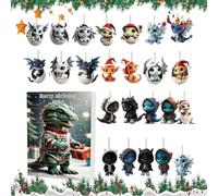 Calendrier de compte à rebours de Noël 2D en acrylique - Décoration de