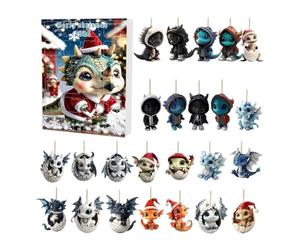 Calendrier de compte à rebours de Noël à collectionner en acrylique 2D | Calendrier de compte à rebours de Noël 24 jours Pendentif adapté pour les vacances, comme décoration sur un mur, une fenêtre