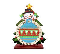 Calendrier de compte à rebours de Noël à faire soi-même, art créatif diamant 25 jours rotatif en bois calendrier arbre de Noël cadeaux artisanat kit simple face - 01-bonhomme de neige