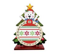 Calendrier de compte à rebours de Noël à faire soi-même, art créatif diamant 25 jours rotatif en bois calendrier arbre de Noël cadeaux artisanat kit simple face 04-ours polaires
