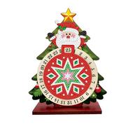 Calendrier de compte à rebours de Noël à faire soi-même, art créatif diamant 25 jours rotatif en bois calendrier arbre de Noël cadeaux artisanat kit simple face 02-Père Noël