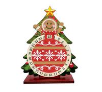 Calendrier de compte à rebours de Noël à faire soi-même, art créatif diamant 25 jours rotatif en bois calendrier arbre de Noël cadeaux artisanat kit simple face 05-bonhomme en pain d'épices
