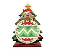 Calendrier de compte à rebours de Noël à faire soi-même, art créatif diamant 25 jours rotatif en bois calendrier arbre de Noël cadeaux artisanat kit simple face 03-cerf