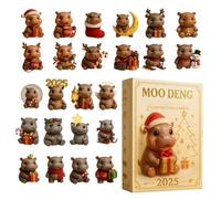 Calendrier de compte à rebours de Noël - Acrylique 28x16cm Hippopotame | Pendentif 2D Décoration de Noël 24 jours pour garçons filles et tout-petits, amusement du Nouvel An | Famille, intérieur