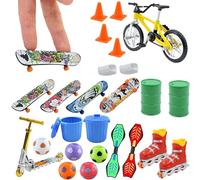 Calendrier de compte à rebours de Noël avec jouets - 24 jours de skateboard doigts | Fidget Gadgets Doigts Fun pour adolescents adultes Famille amis