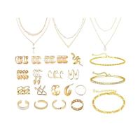Calendrier de compte à rebours de Noël | Bijoux polyvalents de 24 jours - Ensemble de bijoux charmant - 26,5 x 18,5 cm pour femmes, filles, filles, petite amie, vacances, fête, rendez-vous, réunion