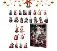 Calendrier de compte à rebours de Noël - Boîte acrylique 27 x 18 cm | Lot de 2D de chat 24 jours, décoration de Noël mignonne | Cadeau festif pour les enfants : affichage de maison de vacances