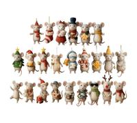 Calendrier de compte à rebours de Noël - Calendrier plat 2D en acrylique, 24 breloques de souris de l'Avent fort, panneau festif robuste, design brillant résistant aux rayures | Décoration