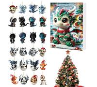 Calendrier de compte à rebours de Noël | Calendrier plat à pendentif pour le compte à rebours, jolis objets de collection plats 2D, souvenirs saisonniers, pour cheminée, arbre de Noël, fenêtre et
