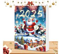Calendrier de compte à rebours de Noël, calendriers mignons avec 24 jouets de bétail - décorations de Noël Les figures de jouets pour les couleurs de vacances restent vivantes au fil du temps, avec un