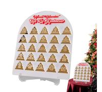 Calendrier de compte à rebours de Noël | Centre de table de l'Avent de 25 jours - Décoration de bureau de Noël en acrylique, pour adultes, maison, vacances, salon, chambre à coucher, étagère, cheminée