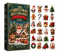 Calendrier de compte à rebours de Noël de 24 jours avec mini figurines | Les mini figurines 3D en PVC peuvent être exposées sur un bureau, une étagère ou un rebord de fenêtre comme décorations