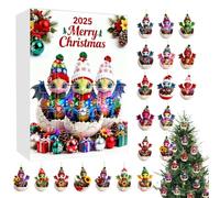 Calendrier de compte à rebours de Noël - Décoration de l'Avent en acrylique 2D - Calendrier de compte à rebours de Noël 24 jours avec pendentif dinosaure - Pour adultes, , femmes, hommes