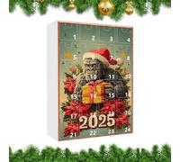 Calendrier de compte à rebours de Noël - En acrylique 2D - Bijoux festifs - Calendrier de compte à rebours de 24 jours - Pour hommes, mari, , adultes, activités à la maison, vacances, fête