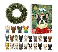 Calendrier de compte à rebours de Noël en acrylique 2D - Décoration murale | Calendrier de l'Avent en acrylique avec pendentif chien - Décoration pour propriétaires de maison, collectionneurs, adultes