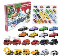 Calendrier de compte à rebours de Noël en alliage pour compte à rebours de 24 jours Yrv100 (rouge, 35 x 27 x 4 cm)