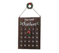 Calendrier de compte à rebours de Noël en bois | Panneau de compte à rebours de Noël vintage | Calendrier décoratif en bois pour les vacances | Affichage de compte à rebours de 25 jours pour chambres