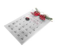Calendrier de Compte à Rebours de Noël en Panneau Couronne, Décor Mural | Panneau en Panneau de Fibres Dense, Usage Maison ou Bureau, Style Couronne