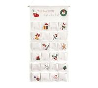 Calendrier de compte à rebours de Noël en tissu, sac de rangement réutilisable | Calendrier de l'Avent de Noël avec 24 poches - pour chocolat, biscuits, jouets, friandises, cadeaux de fête
