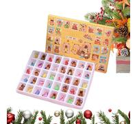 Calendrier de compte à rebours de Noël | Figurine Capybara de Noël 24 jours | Breloque de sac décorative pour couronnes de vacances, fenêtre, porte, bureau, entrée, magasins, adolescents et