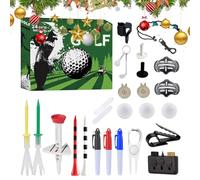 Calendrier de compte à rebours de Noël - Golf 24 Calendrier de compte à rebours de Noël | Souvenir comme décoration de la maison pour anniversaire, vacances, fête des pères, bureau, golfeur, père
