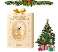 Calendrier De Compte À Rebours De Noël | Ornement Décoratif de Chien en Acrylique 2D | Calendrier De Noël 2025 | Pour, Filles, Garçons, Tout-Petits, Avent Du