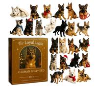 Calendrier de compte à rebours de Noël, pendentif chien en acrylique 2D, décoration interactive de 4 jours, pour , filles, garçons, adultes, amoureux des chiots, célébration du Nouvel An, fête