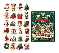 Calendrier de compte à rebours de Noël pour adultes 2D en acrylique Mini | Décoration de Noël 24 jours compte à rebours pour fêtes et couronnes, maison, porte, fenêtre, mur et mur
